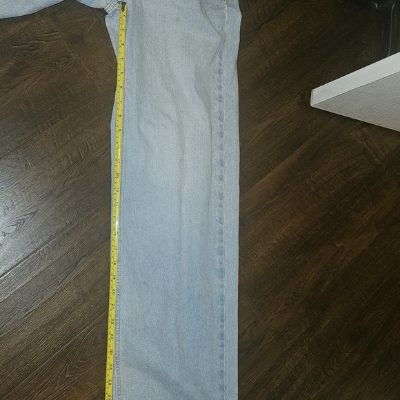 BDG Urban Outfitters Sky Blue Dipped V Flare Jeans - Picture 4 of 5